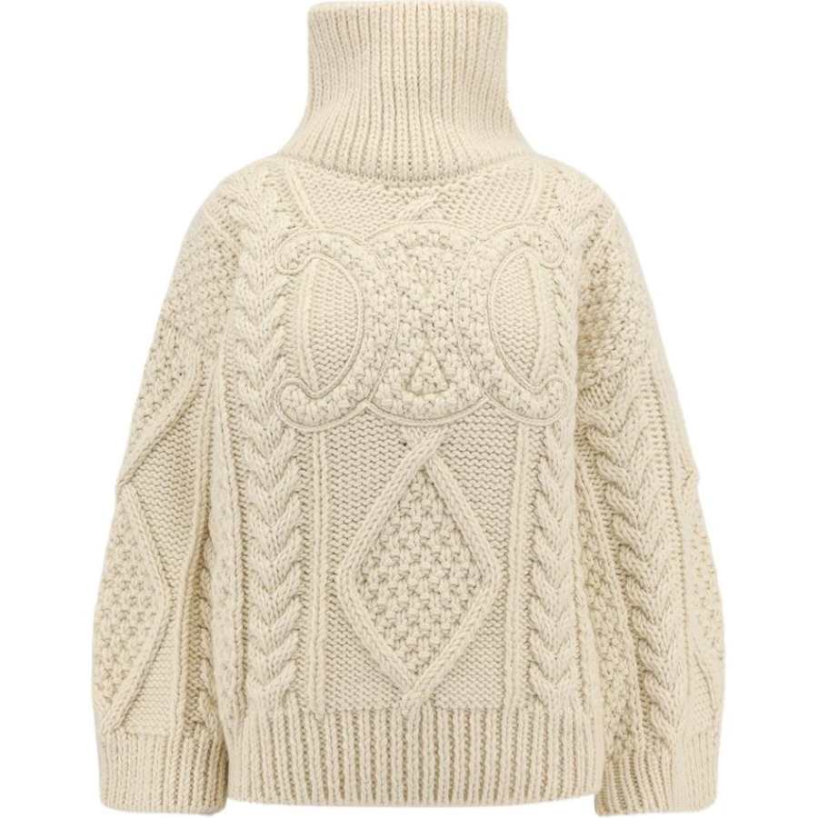 CELINE CELINE High Neck Sweater In Aran Alpaca Wool