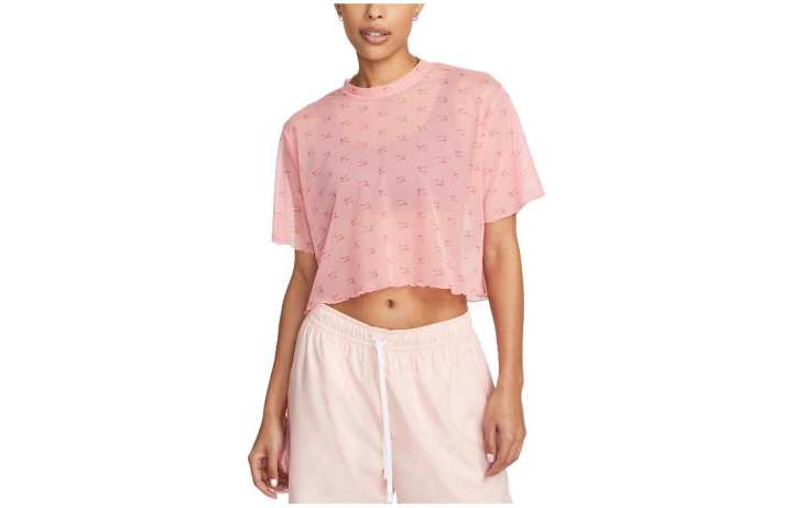 Nike Nike Printed Short sleeve 'Coral Chalk' Top