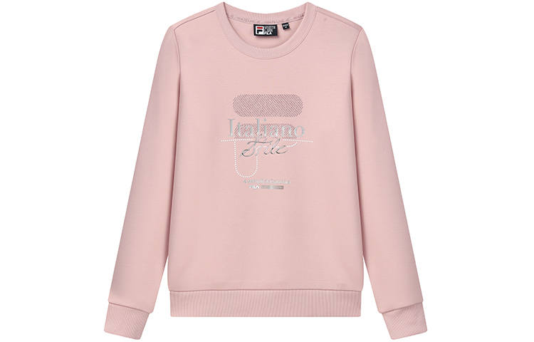 FILA Sweatshirts Women's Soft Pink Crew Neck Moderate Regular