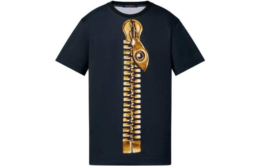 LOUIS VUITTON Metallic Zipper Print T Shirt