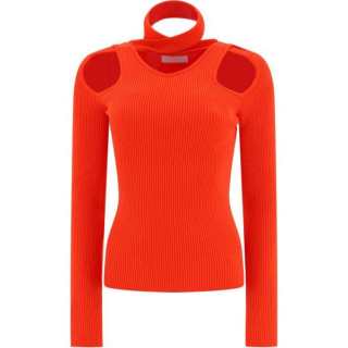 COPERNI Crossover Neck Cut Out Detailed Knitted Top