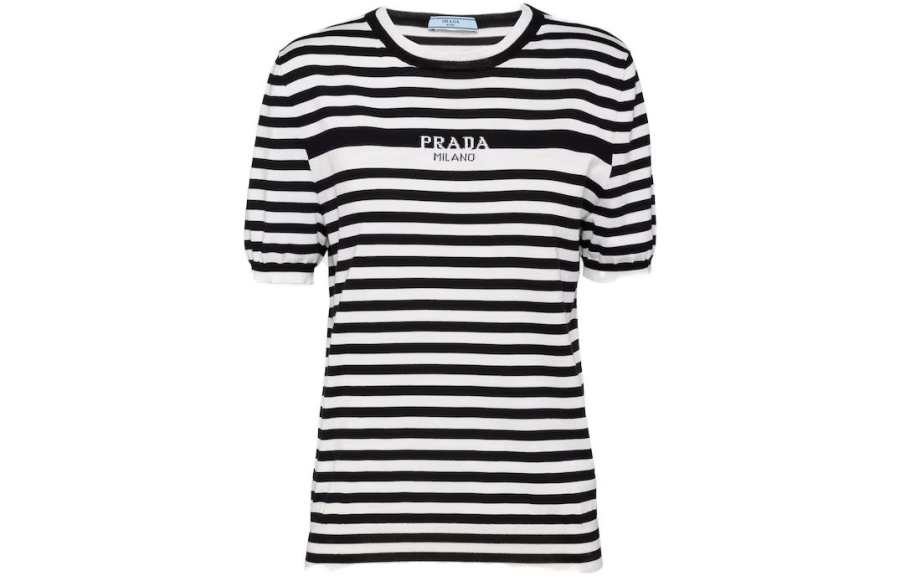 PRADA T Shirts Women's Black Crew Neck Moderate Straight Fit