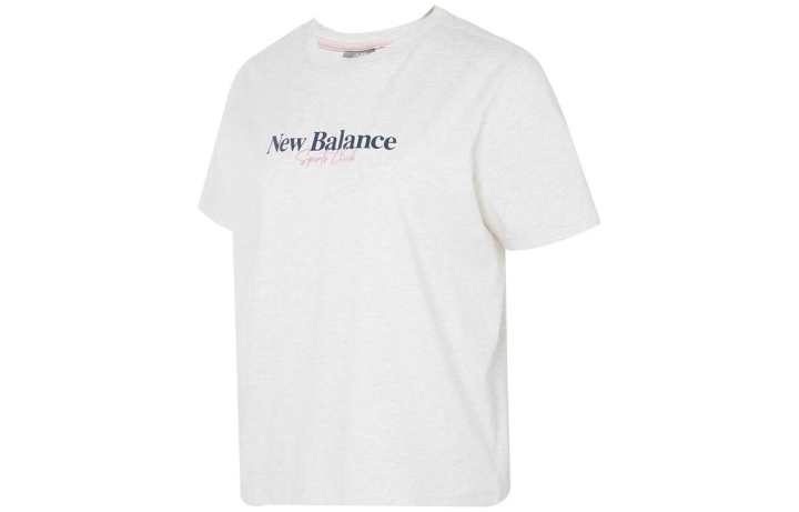 New Balance New Balance Drop Shoulder Sleeve T Shirt Women's Gray White