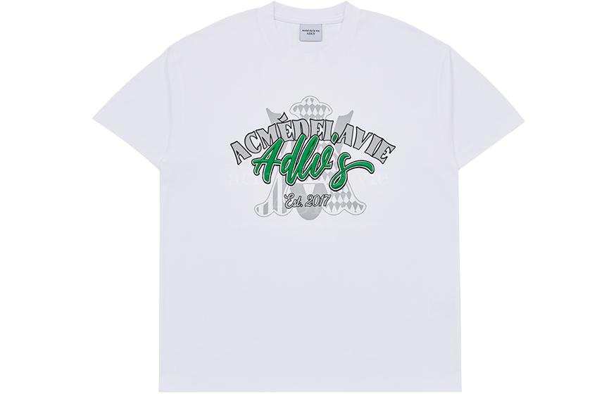 Acme De La Vie T Shirts Women's White Crew Neck Moderate Straight Fit