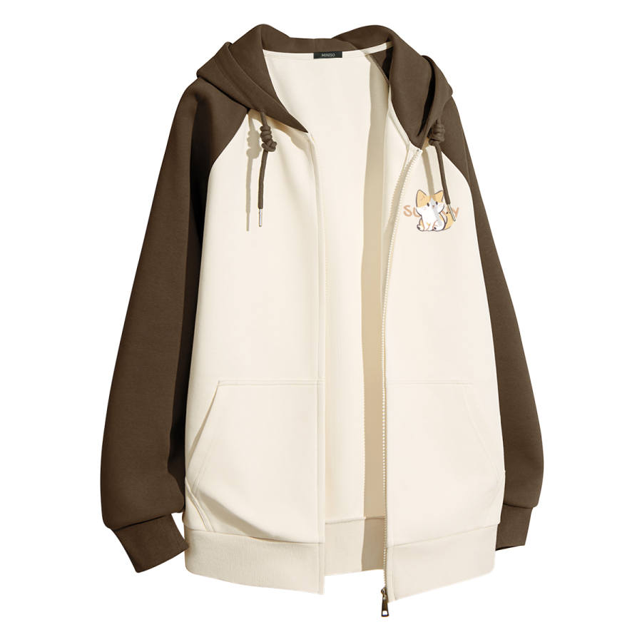 MINISO Sweatshirts Women's Hooded Thickened Cardigan