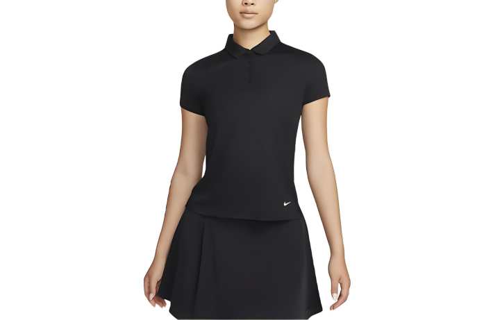 Nike Nike Polo Shirts Women's Black Polo Collar Moderate Straight Fit