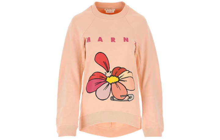 MARNI MARNI Sweatshirts Women's Orange Crew Neck Moderate Regular