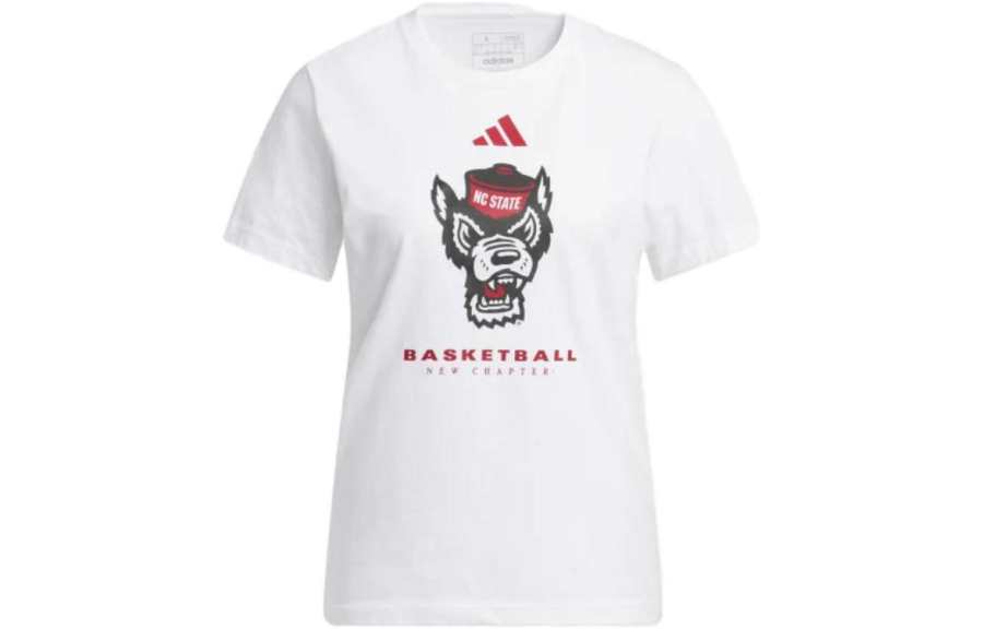 Adidas Adidas T Shirts Women's White Crew Neck Moderate Straight Fit