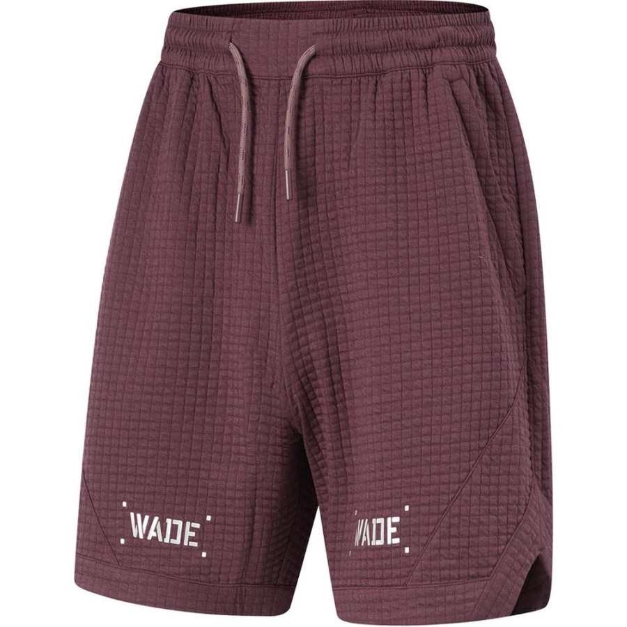 Li-Ning Li Ning Casual Shorts Men's Dark Red Purple