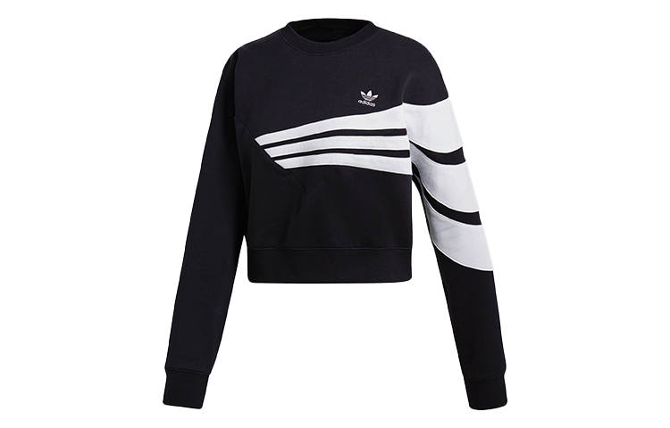Adidas Originals Sweatshirts Women's Black Crew Neck Moderate Regular