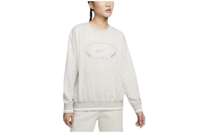 Nike Nike Sweatshirts Women's Gray Crew Neck Moderate Regular