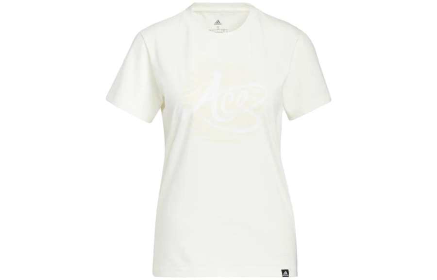 Adidas Adidas T Shirts Women's White Crew Neck Moderate Straight Fit