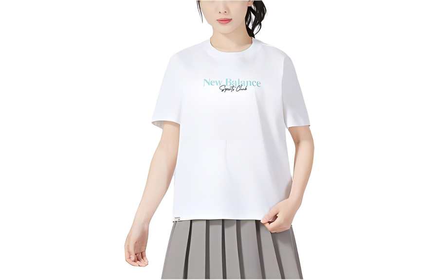 New Balance New Balance Drop Shoulder Sleeve T Shirt Women's White