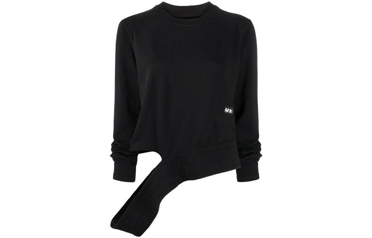 Rick Owens DRKSHDW Sweatshirts Women's Black Crew Neck Moderate Regular