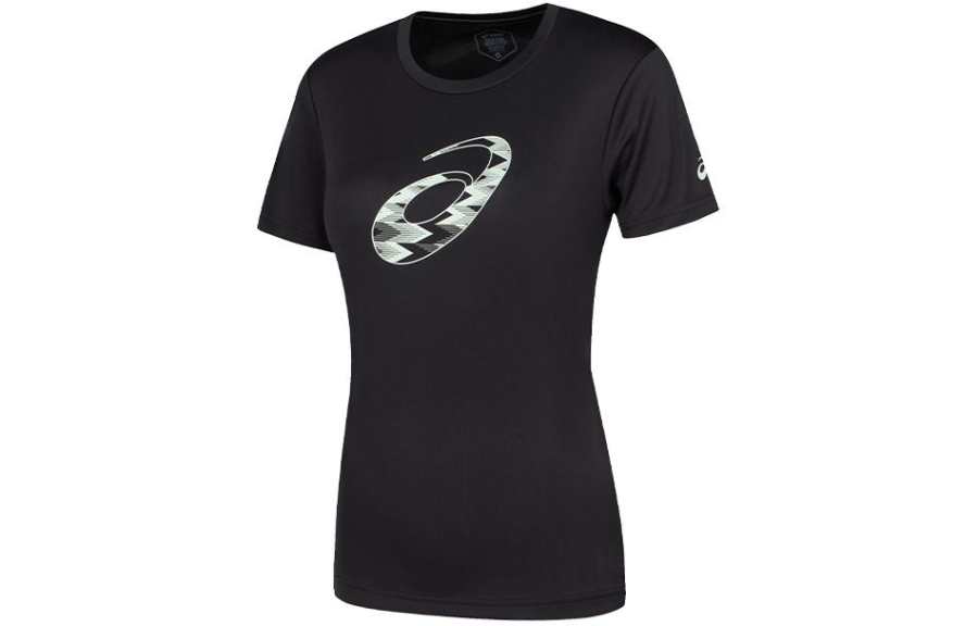 ASICS T Shirts Women's Black Crew Neck Moderate Other