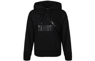 PUMA Sweatshirts Women's Black Hooded Moderate Regular