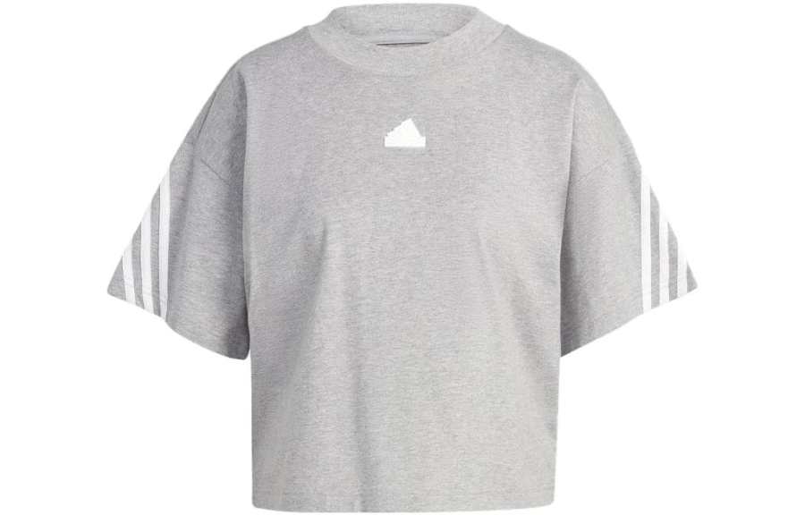 Adidas Adidas T Shirts Women's Gray Crew Neck Moderate Straight Fit