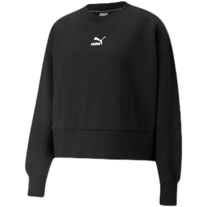 PUMA CLASSICS Sweatshirts Women's Black Crew Neck Moderate Regular