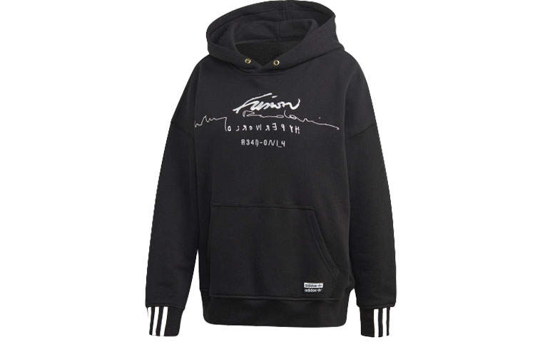 Adidas Originals Sweatshirts Women's Black Hooded Moderate Regular