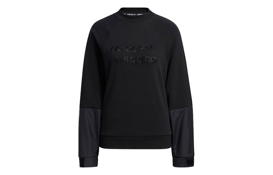 Adidas Originals Sweatshirts Women's Black Crew Neck Moderate Regular