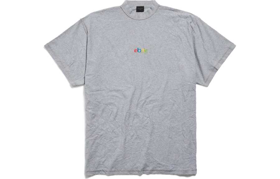 Balenciaga SS24 Drop Shoulder Sleeve T Shirt Women's Gray Loose Fit