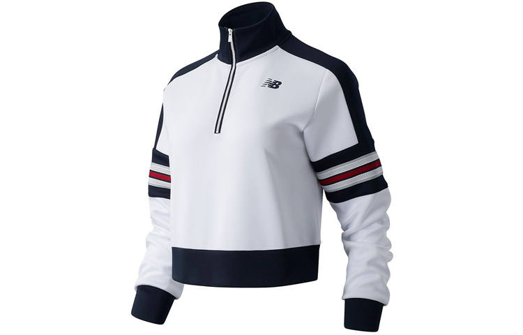 New Balance New Balance Sweatshirts Women's White Stand Collar Moderate Regular