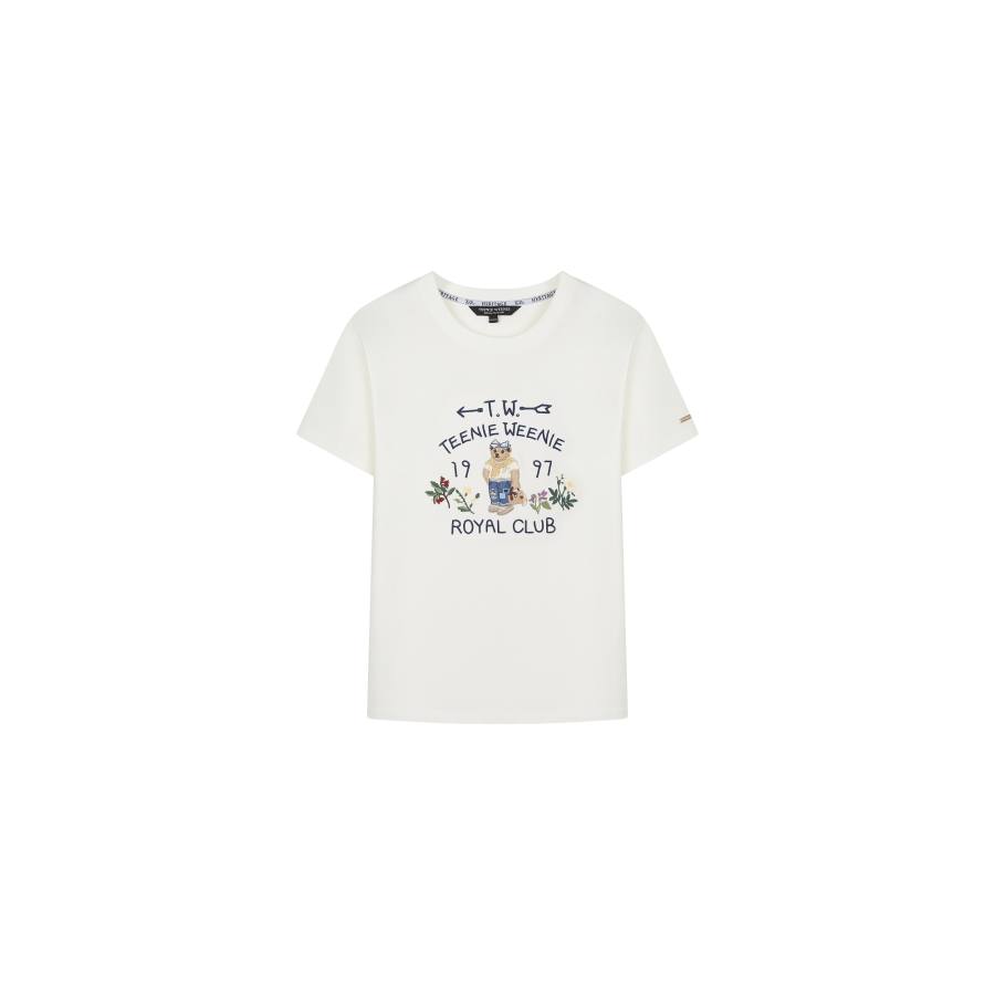 Teenie Weenie T Shirts Women's Crew Neck Moderate Straight Fit