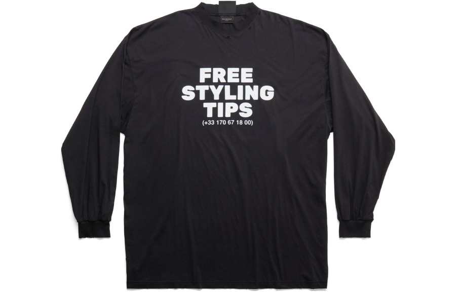 Balenciaga T Shirt Loose Fit Women's Black
