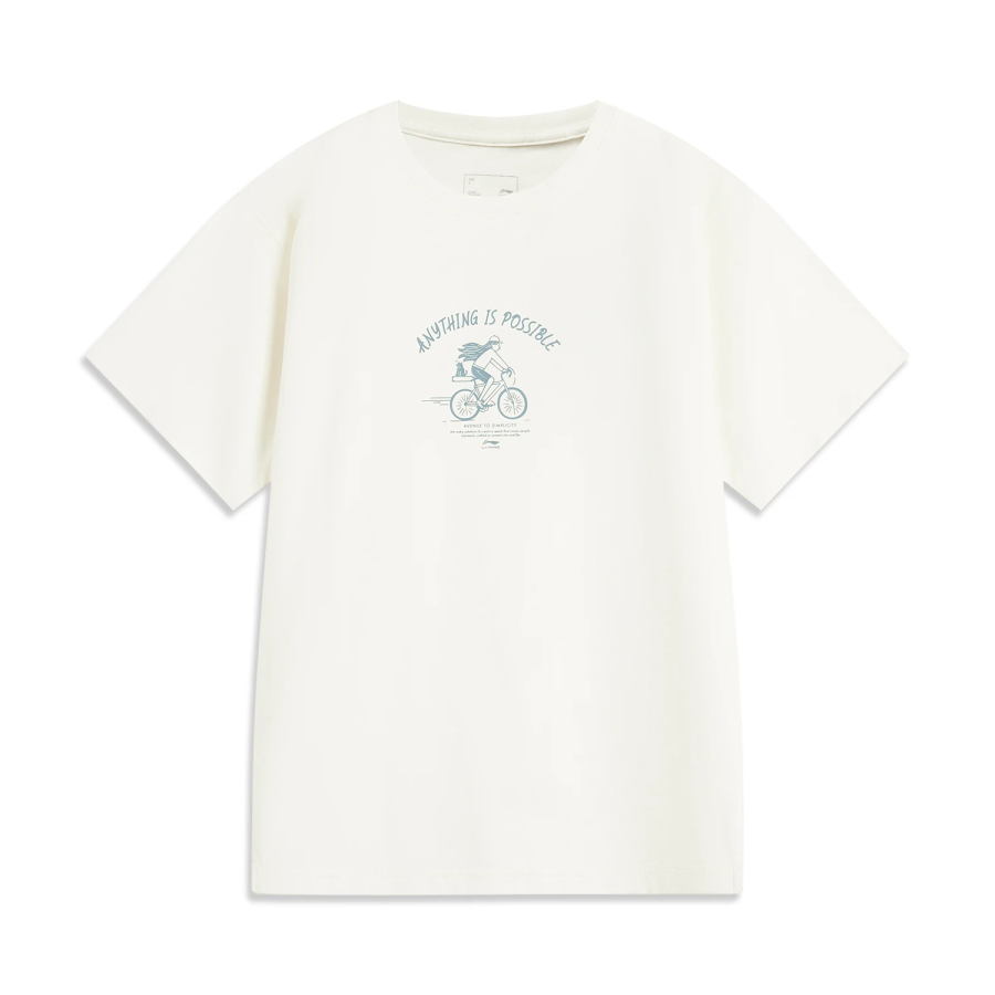 Li-Ning Li Ning Sports Life Collection T Shirt Women's Ecru