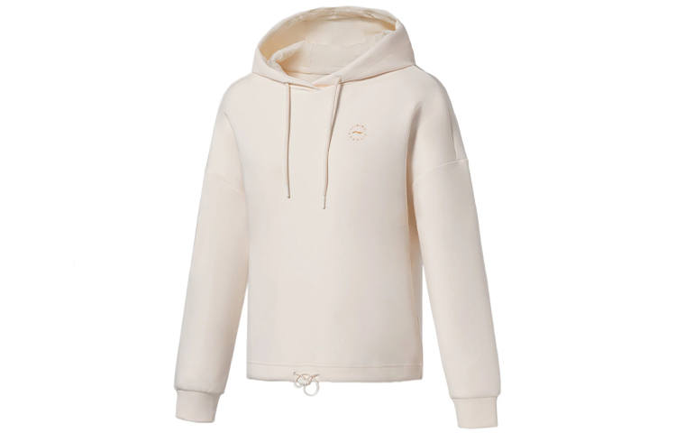 Li-Ning Li Ning Sweatshirts Women's Ecru Hooded Moderate Regular