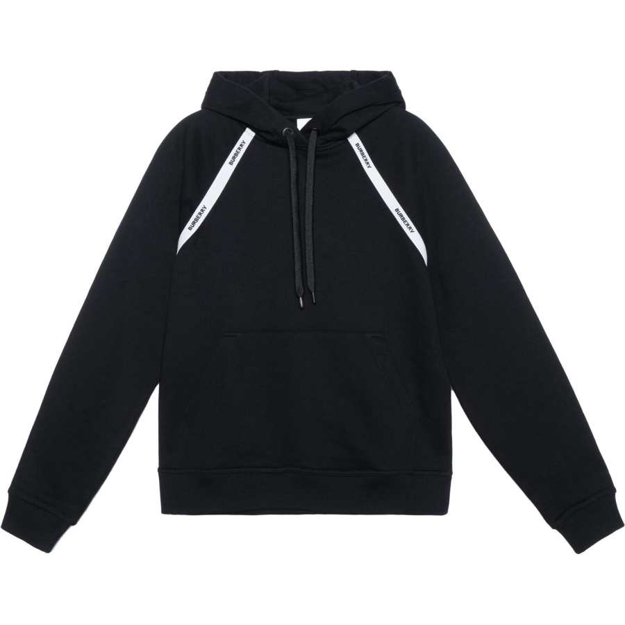 Burberry Logo Tape Hoodie 'Black'