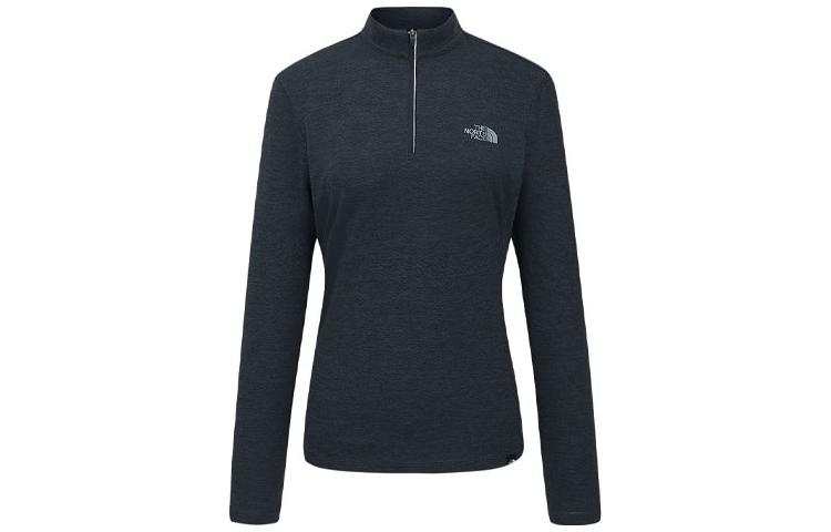 THE NORTH FACE T Shirts Women's Charcoal Stand Collar Moderate Straight Fit
