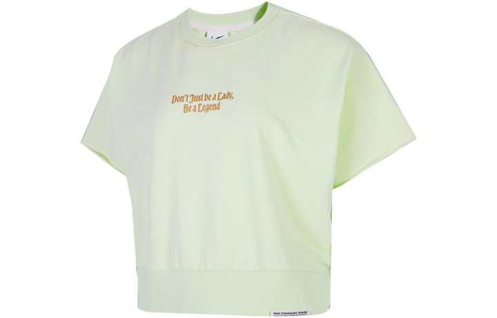 Nike Nike T Shirts Women's Green Crew Neck Moderate