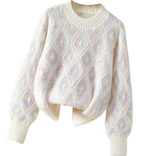 TOUCH Sweaters Women's Crew Neck Moderate A Line
