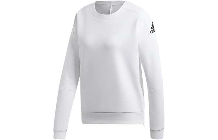 Adidas Adidas Sweatshirts Women's White Crew Neck Moderate Regular