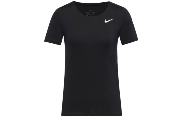 Nike Nike T Shirts Women's Black Crew Neck Moderate Straight Fit