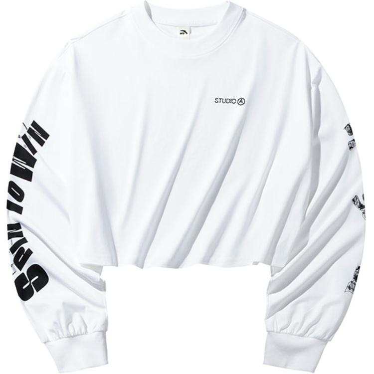 Anta Lifestyle Collection Sports Lifestyle Collection Sweatshirt Women's Snowflake White