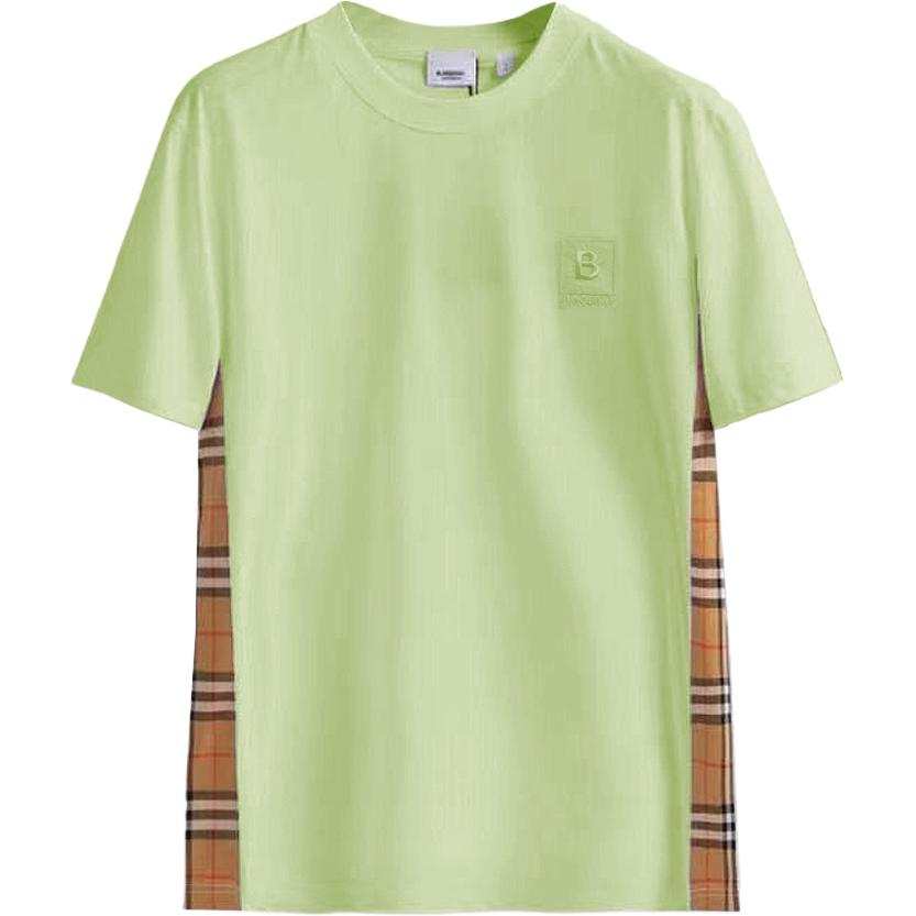 Burberry FW23 Women's Embroidery Crew Neck Straight Fit T-Shirt Green
