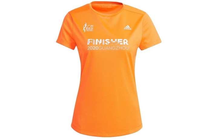 Adidas Adidas T Shirts Women's Orange Crew Neck Moderate Straight Fit