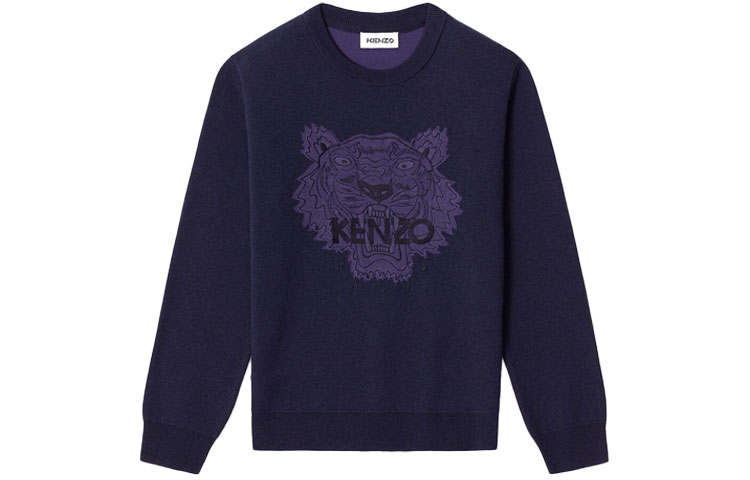 KENZO Sweatshirts Women's Marine Blue Crew Neck Moderate Regular
