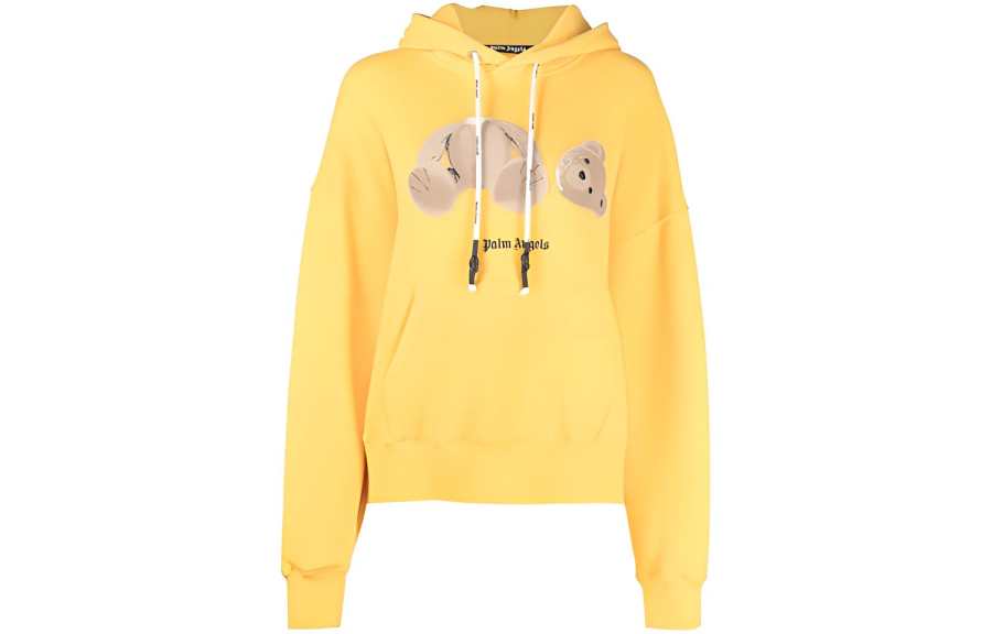 PALM ANGELS Bear Hoodie Yellow/Black