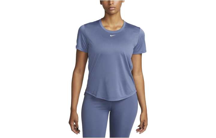 Nike Nike T Shirts Women's Diffused Blue Crew Neck Moderate Straight Fit