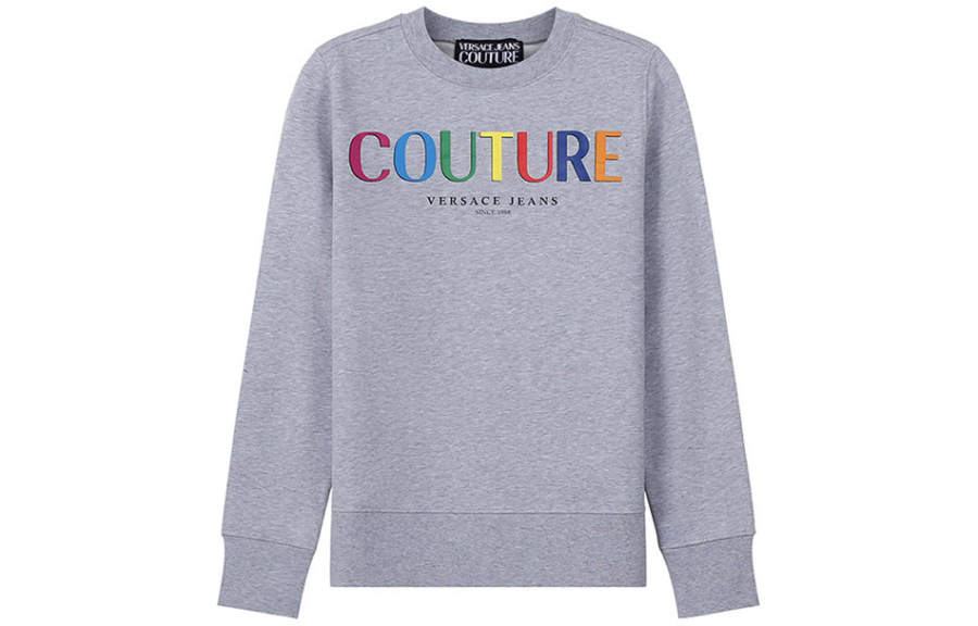 VERSACE JEANS COUTURE Cotton Sweatshirt Women's Gray