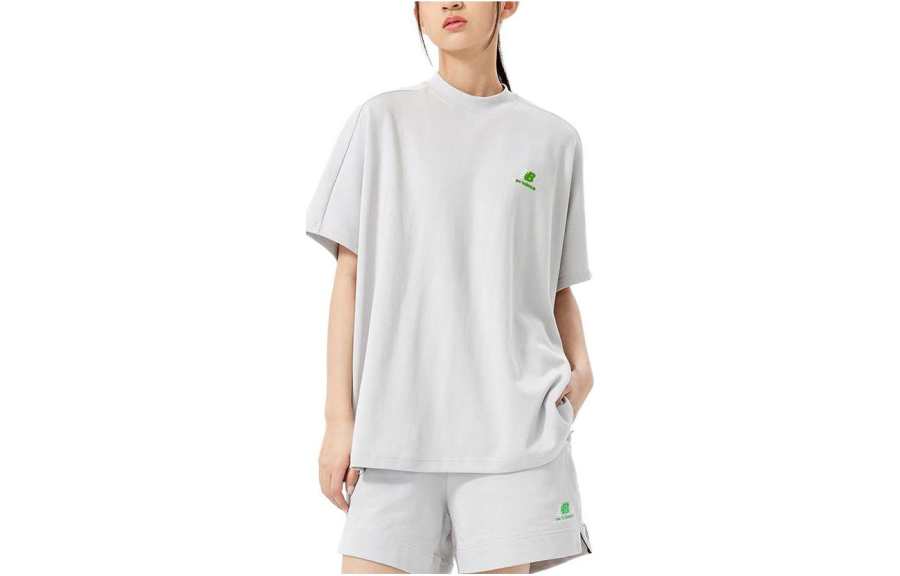 New Balance New Balance New Balance X Nice Rice T Shirts Women's Gray Crew Neck Moderate