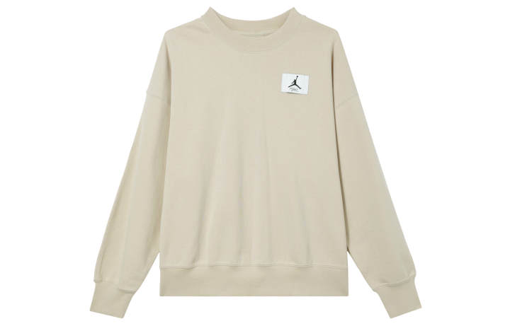 Jordan Jordan Sweatshirts Women's Dune White Crew Neck Moderate Regular