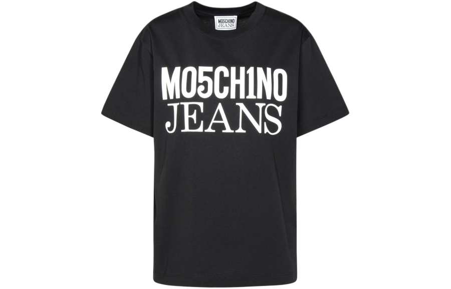 MOSCHINO Jeans Logo Printed Crewneck T Shirt