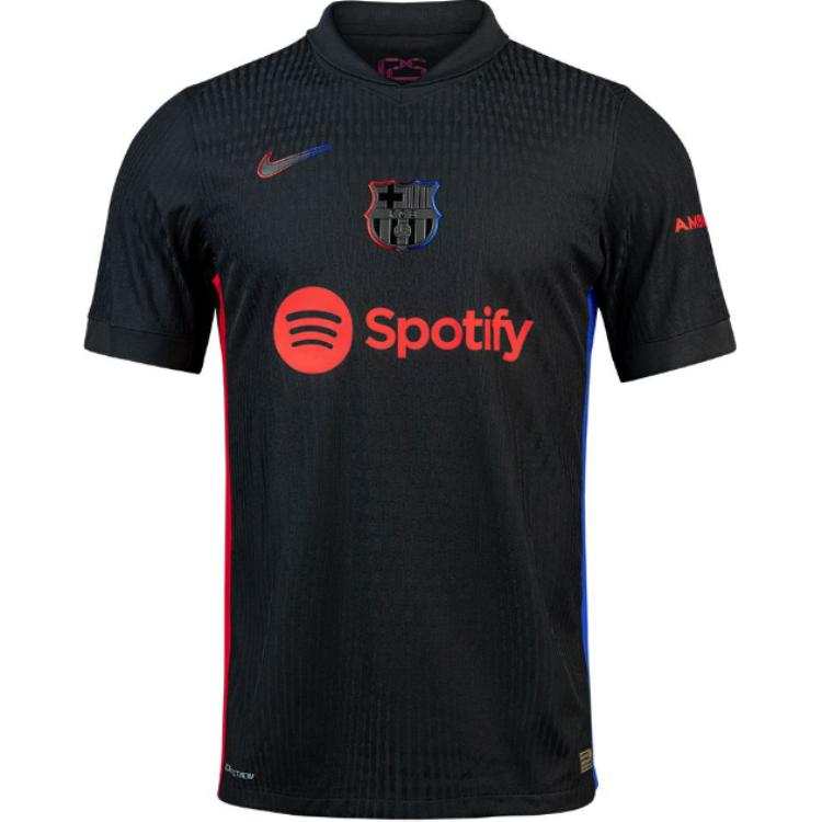 Nike Nike Barcelona FW24 Barcelona Match Away Soccer Jersey Men's Black/University Red/Royal Blue