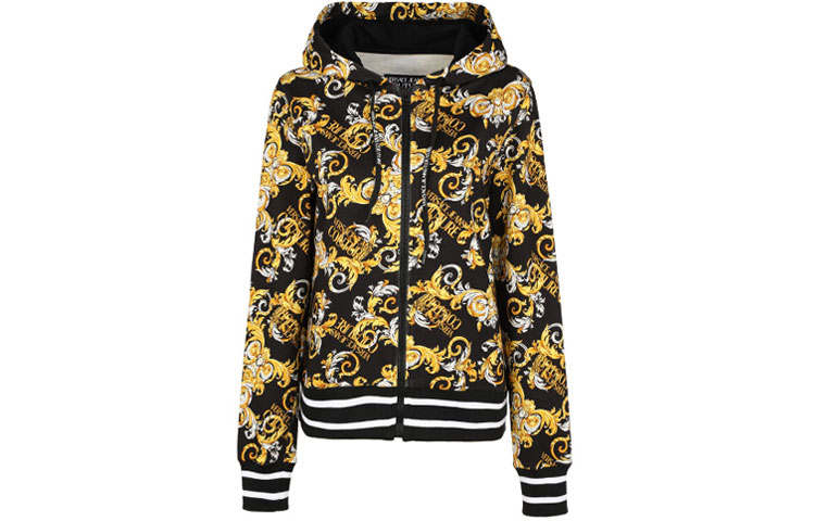 VERSACE JEANS COUTURE Sweatshirts Women's Black Hooded Moderate