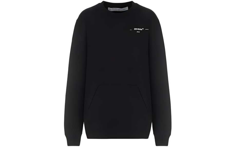 OFF-WHITE OFF WHITE Ss20 Sweatshirts Women's Black Crew Neck Moderate Regular