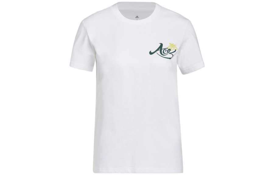 Adidas Adidas T Shirts Women's White Crew Neck Moderate Straight Fit